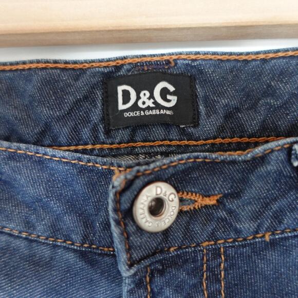 D&G Dolce & Gabbana Jeans Womens 29 Blue Denim Low Rise Limited Edition Vintage - Picture 3 of 13